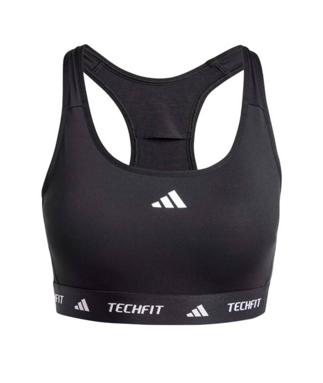 Sujetador Deportivo de Fitness adidas Techfit Mujer Negro