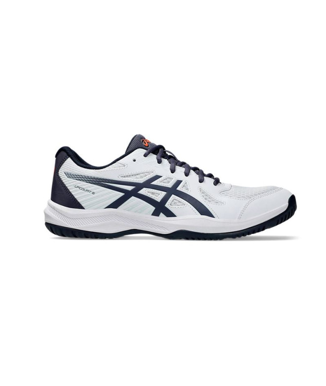 Chaussures Handball Homme by ASICS Upcourt 6 Blanc/Indigo Fog