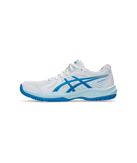 Chaussures Handball Femme aSICS Upcourt 6 Blanc/Bleu 2