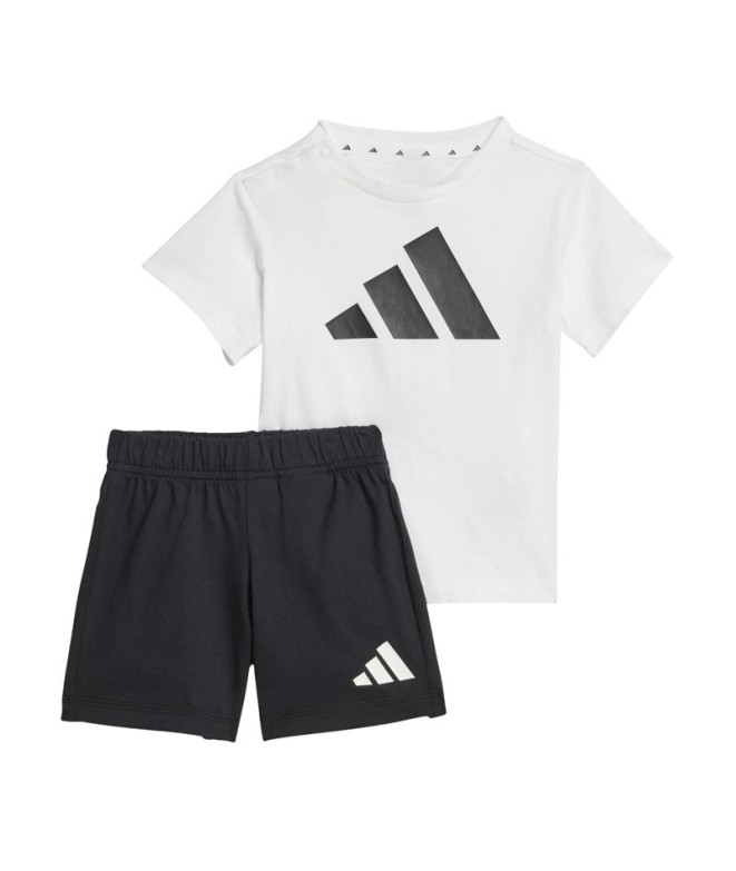 Conjunto adidas Bebês Grande logótipo preto/branco