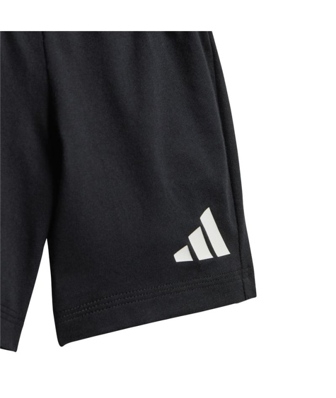 Conjunto adidas Bebês Grande logótipo preto/branco