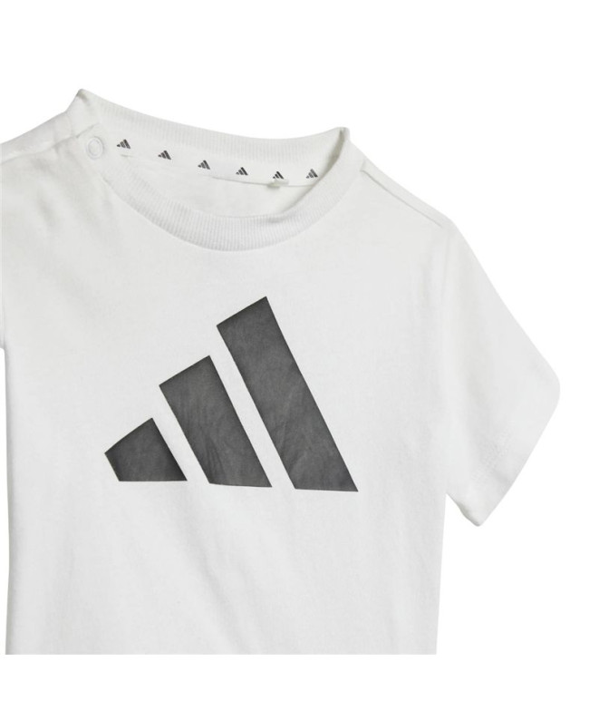 Conjunto adidas Bebês Grande logótipo preto/branco