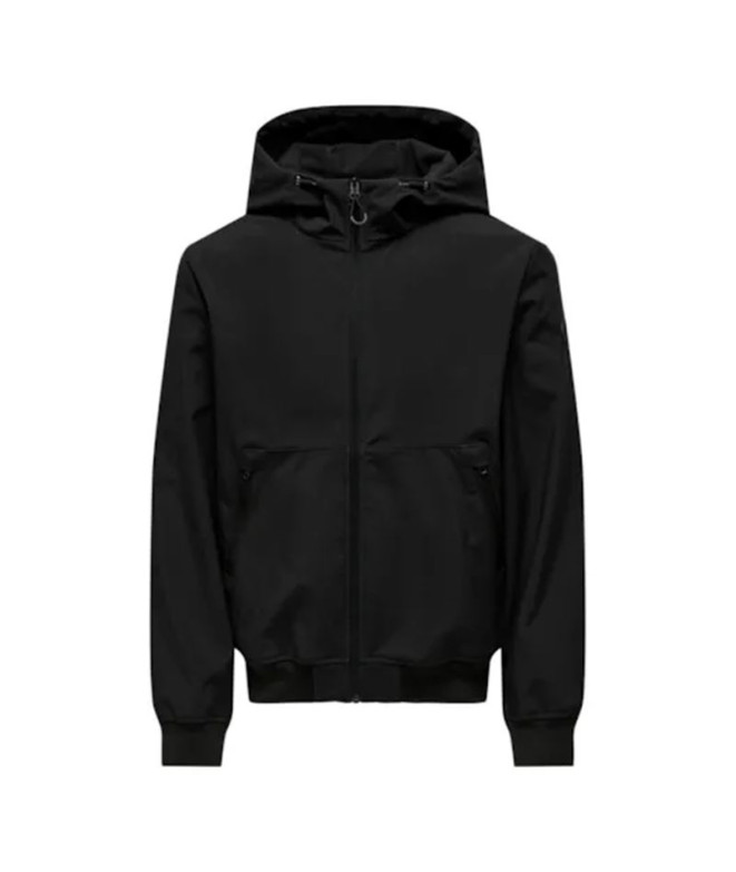 Chaqueta Only & SONS Onsbowie Softshell Bomber Hombre Black
