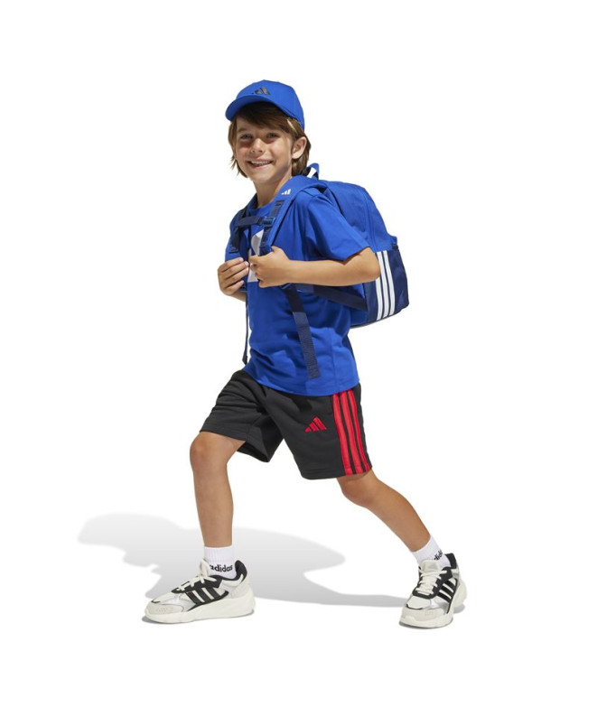 Camiseta adidas Big Logo Infantil Azul/Blanco