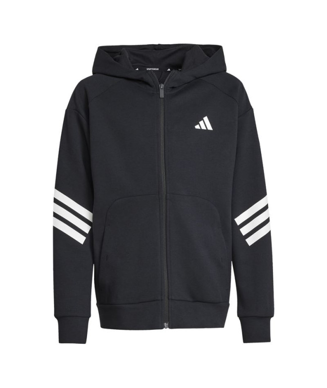 Sweat adidas Enfant Future Icons 3Bandas Fz Hd Black/White