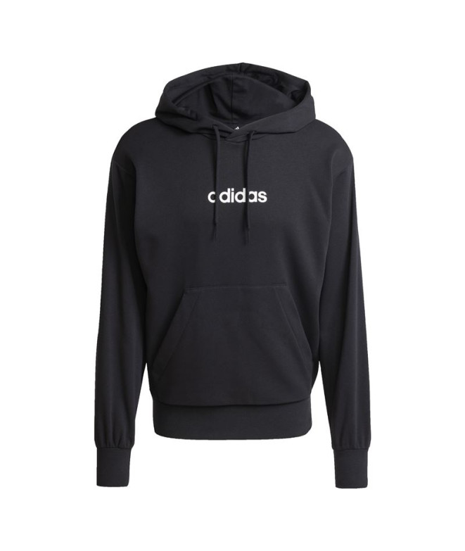 Sudadera adidas Lin French Terry Hd Hombre Negro/Blanco