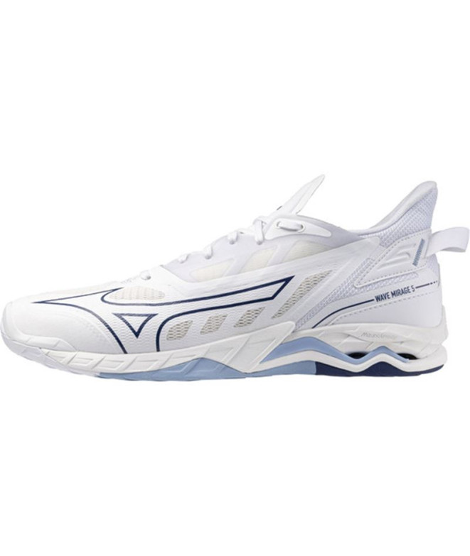 Chaussures Handball Mizuno de Wave Mirage 5 White