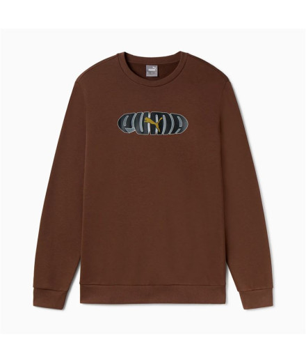 Sudadera Puma Essentials+ Graphic Crew Fl Hombre