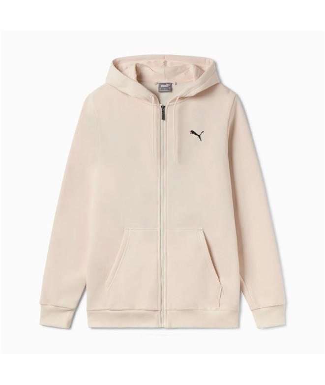 Chaqueta Puma Essentials+ Graphic Hoodie Fz Hombre Beige
