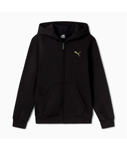 Chaqueta Puma Essentials+ Graphic Hoodie Fz Niño Negro Chaqueta Puma Essentials+ Graphic Hoodie Fz Niño Negro