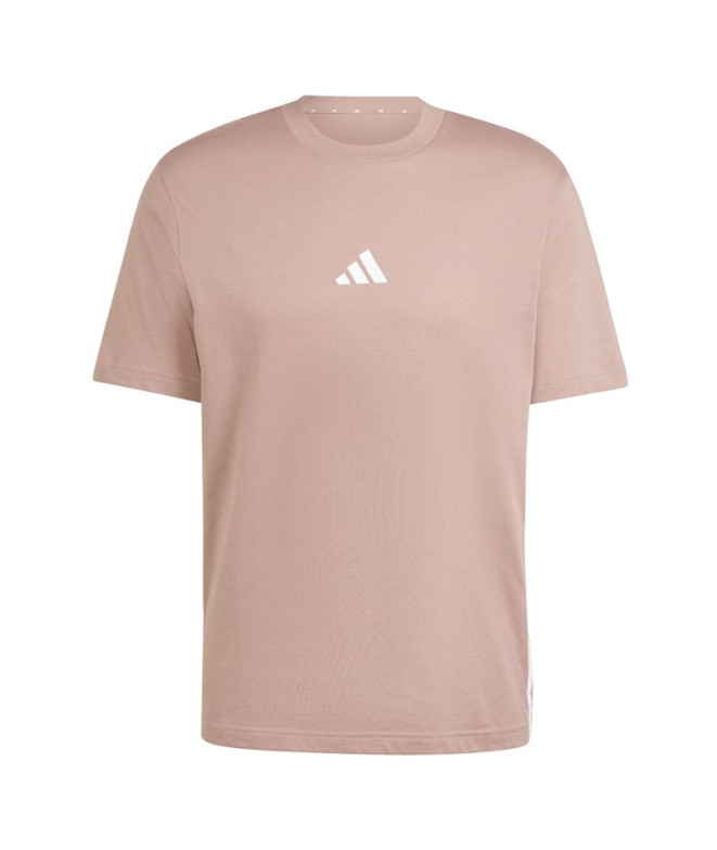 Camiseta adidas 3Bandas Sj Hombre Rosa/Blanco
