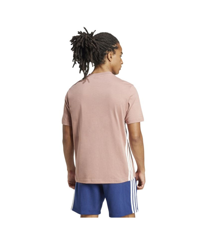 Camiseta adidas Homem 3Bandas Sj Rosa/Branco