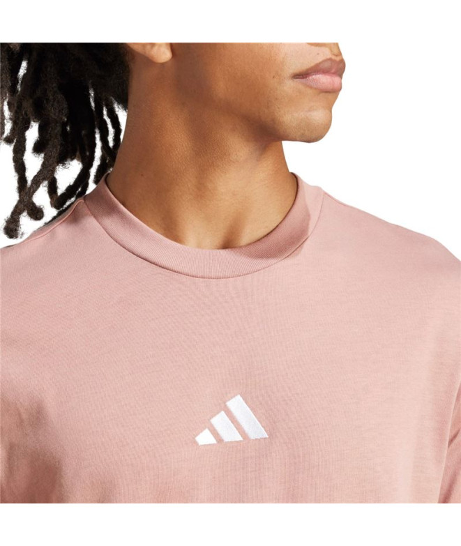 Camiseta adidas 3Bandas Sj Hombre Rosa/Blanco