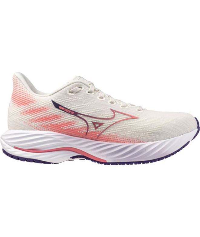 Chaussures Running Mizuno Rider Femme de Wave 28 White