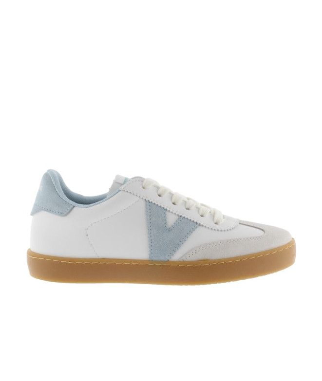 Zapatillas Victoria Berlin Ciclista Efecto Piel & Serraje Celeste