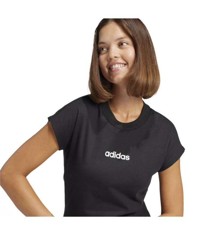 T-shirt adidas Femme Lin Sj Noir/Blanc