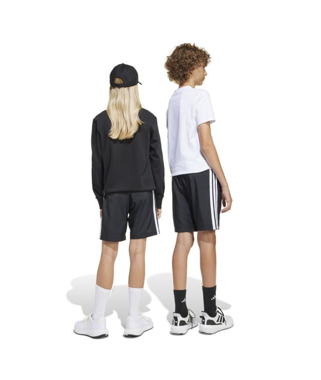 Calça adidas Infantil 3 Bandas Wv Sh Preto/Branco