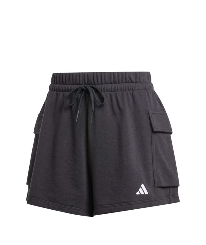 Pantalones adidas Sl French Terry Sho Mujer Negro/Blanco