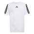 Camiseta Fitness adidas Menino de Tr-Es 3 Band Branco/Preto