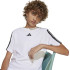 Camiseta Fitness adidas Menino de Tr-Es 3 Band Branco/Preto