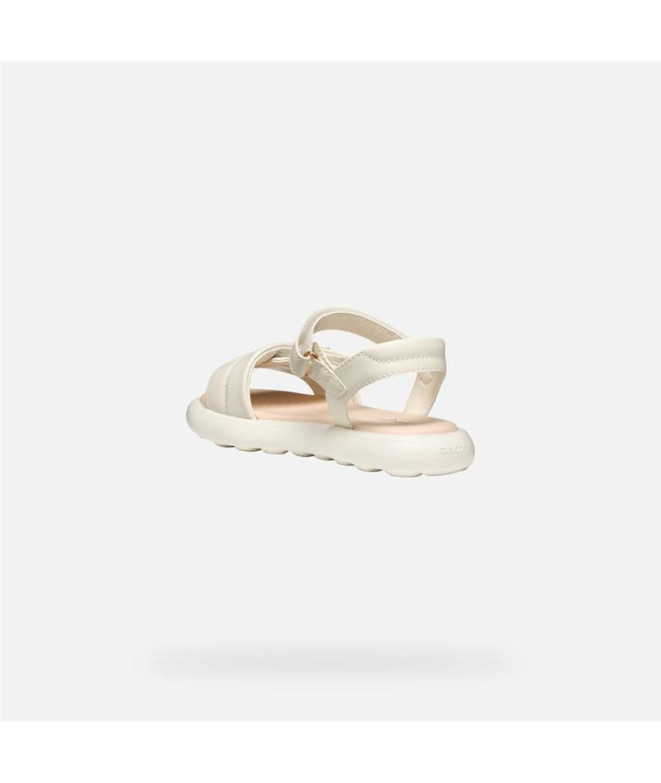 Sandalias Geox Puffypop Gi Infantil Lt Ivory