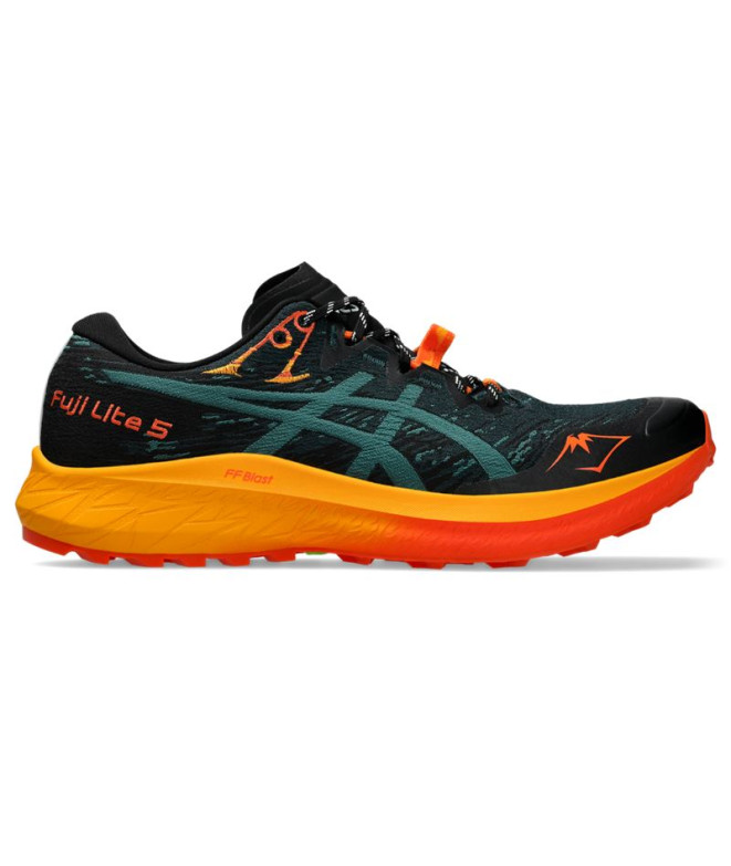 Zapatillas de Trail ASICS Fuji Lite 5 Hombre Verde/Rainy Lake