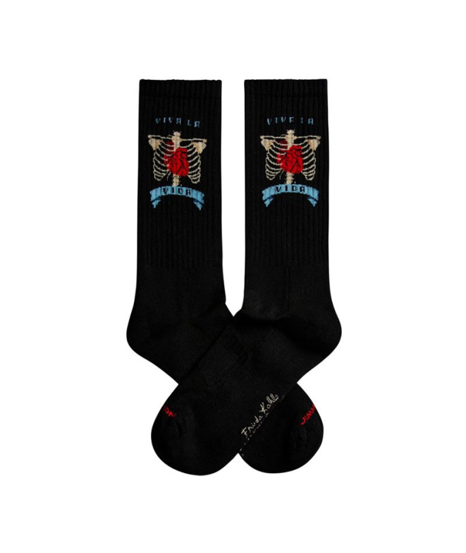 Calcetines Jimmy Lion Athletic Frida Corazon Negro Hombre