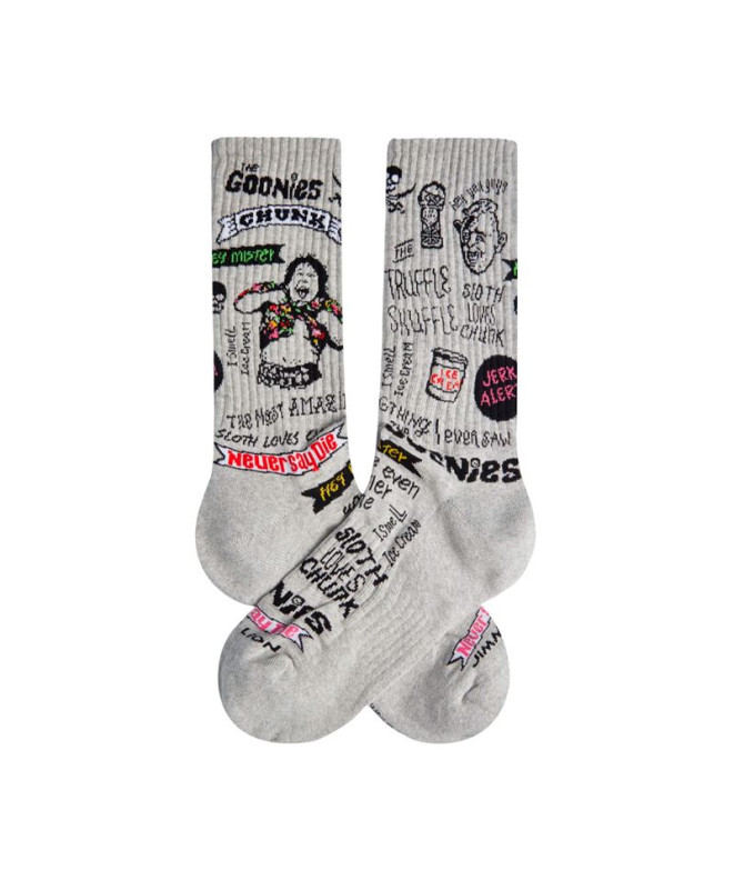 Calcetines Jimmy Lion Athletic Goonies 4 Life Gris Hombre