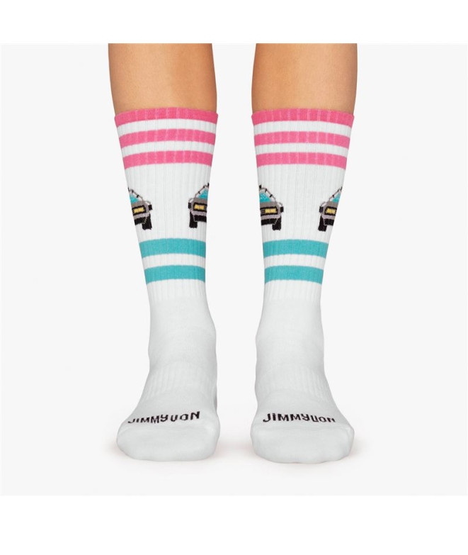 Chaussettes Jimmy Lion Athletic Delorean White...