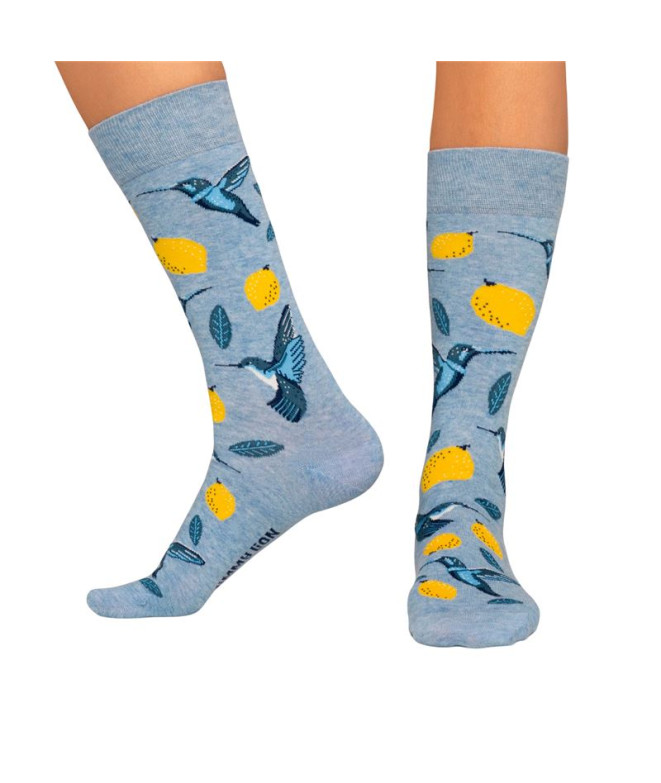 Chaussettes Jimmy Lion Birds & Lemons Light Blue