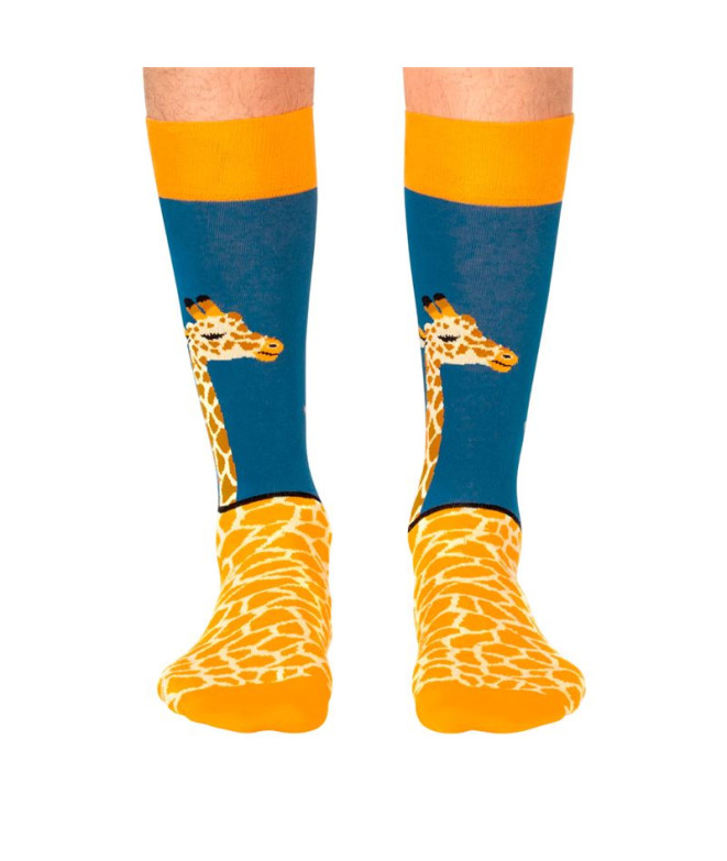 Chaussettes Jimmy Lion Girafe Bleu