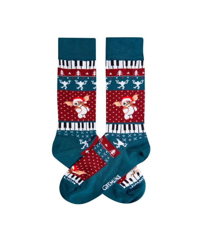 Calcetines Jimmy Lion Holiday Gizmo Dark Acqua/Red