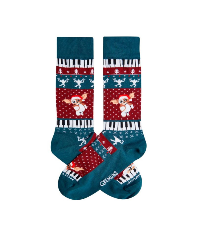 Chaussettes Jimmy Lion Holiday Gizmo Dark Acqua/Red