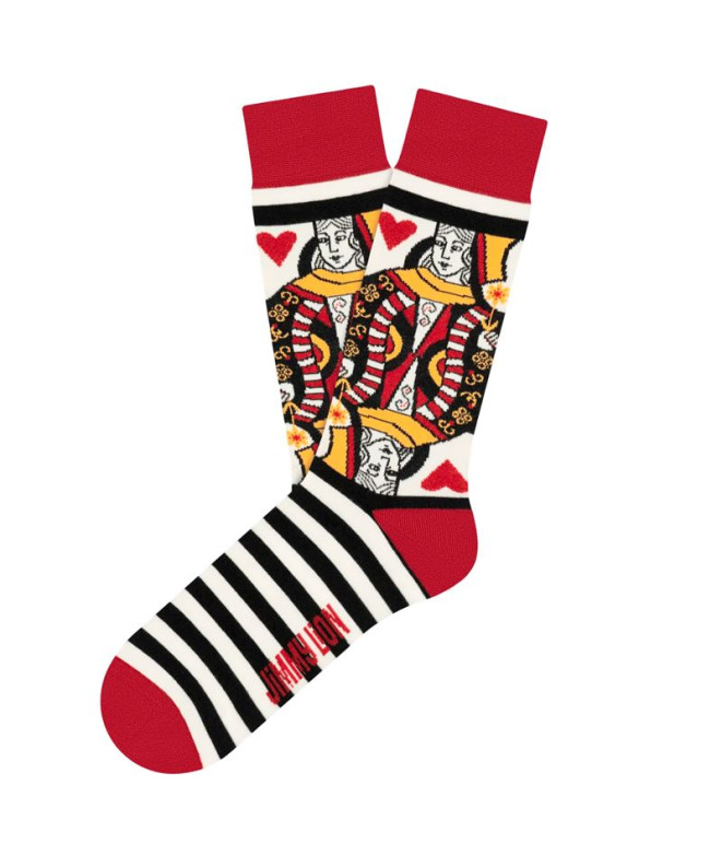 Calcetines Jimmy Lion Queen Of Hearts Blanco