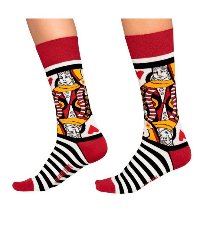 Chaussettes Jimmy Lion Queen Of Hearts Blanc