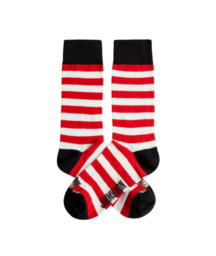 Calcetines Jimmy Lion Wally Peek-A-Boo Blanco + Rojo