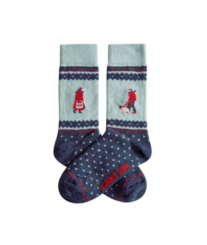 Calcetines Jimmy Lion Winter New Yorkers Azul Claro