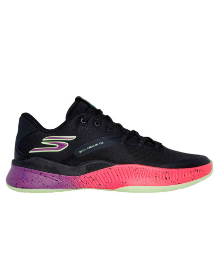 Zapatillas Skechers Skx Nexus Hombre Black /Purple/Pink Trim