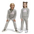 Calça adidas French Terry Infantil Lk Bl Jog Cinzento/Rosa
