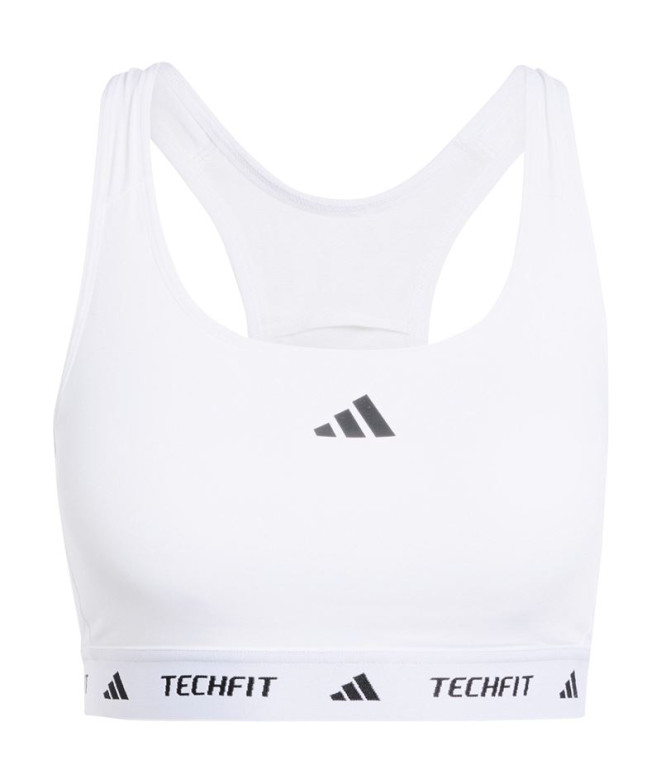 Sujetador Deportivo de Fitness adidas Techfit Mujer Blanco