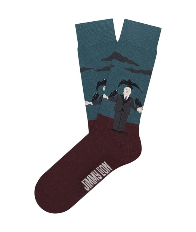 Calcetines Jimmy Lion Hitchcock Crows Granate