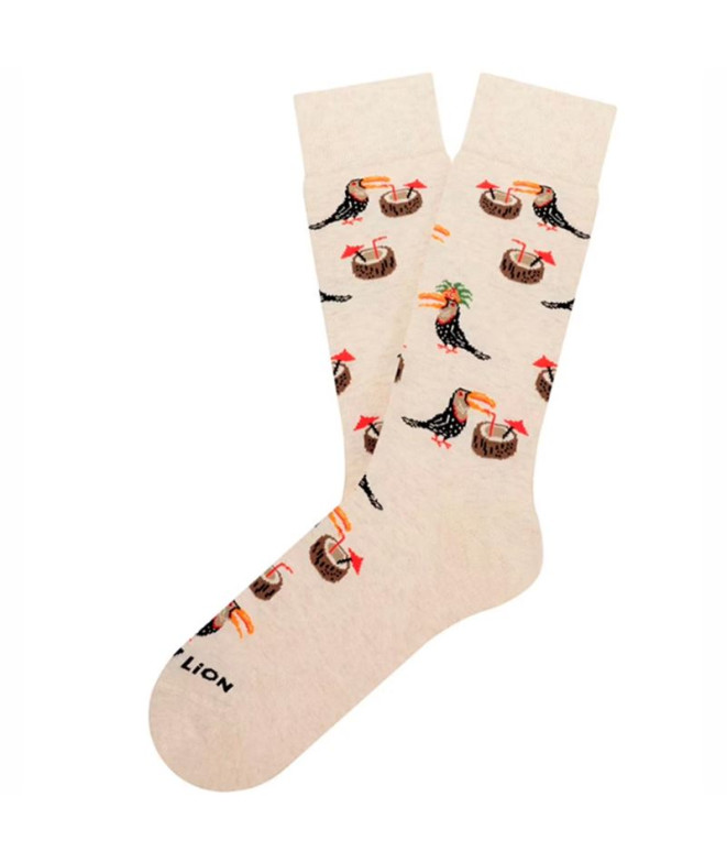 Chaussettes Jimmy Lion Tropical Toucan Beige