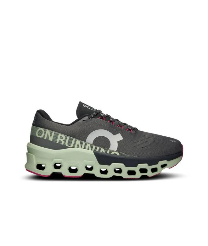 Chaussures Running Homme par On Cloudmonster 2 Asphalt | Lime