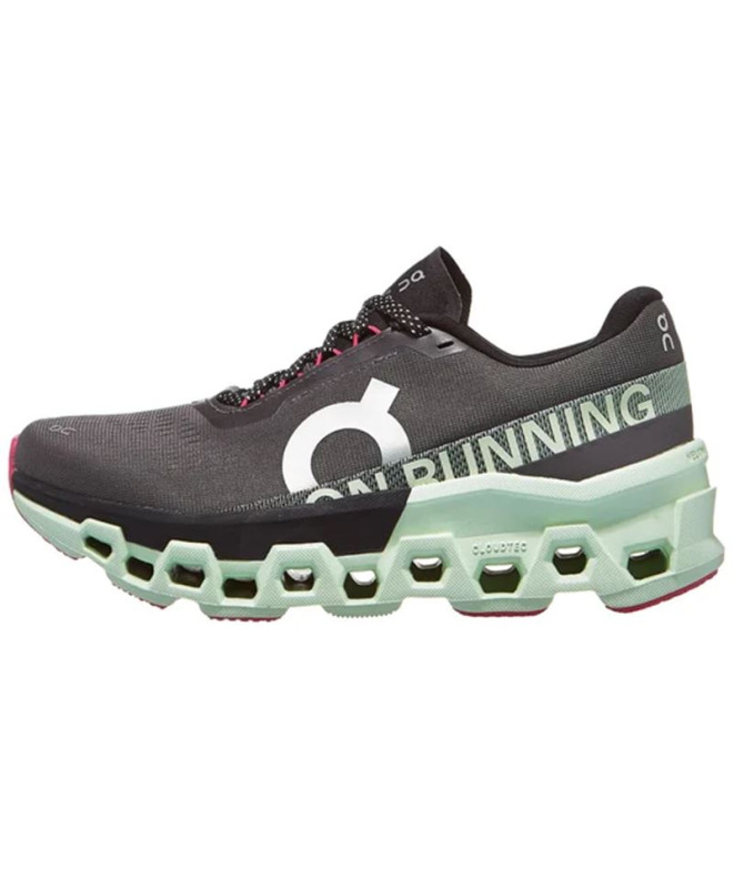 Chaussures Running Femme par On Cloudmonster 2 Asphalt | Lime