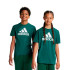 Camiseta adidas Infantil Essentials Big Logo Cotton Verde escuro