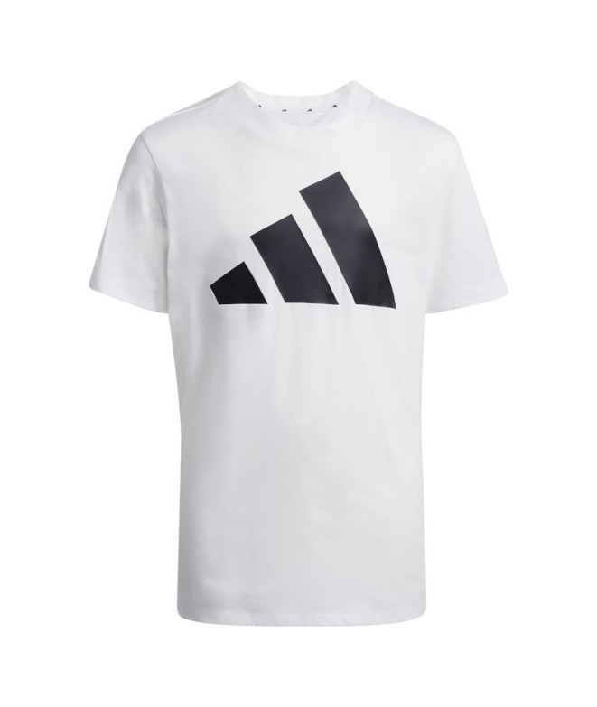 Camiseta adidas Infantil Grande logótipo preto/branco