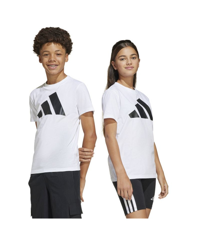 Camiseta adidas Big Logo Infantil Blanco/Negro