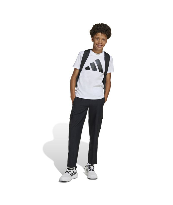 Camiseta adidas Big Logo Infantil Blanco/Negro