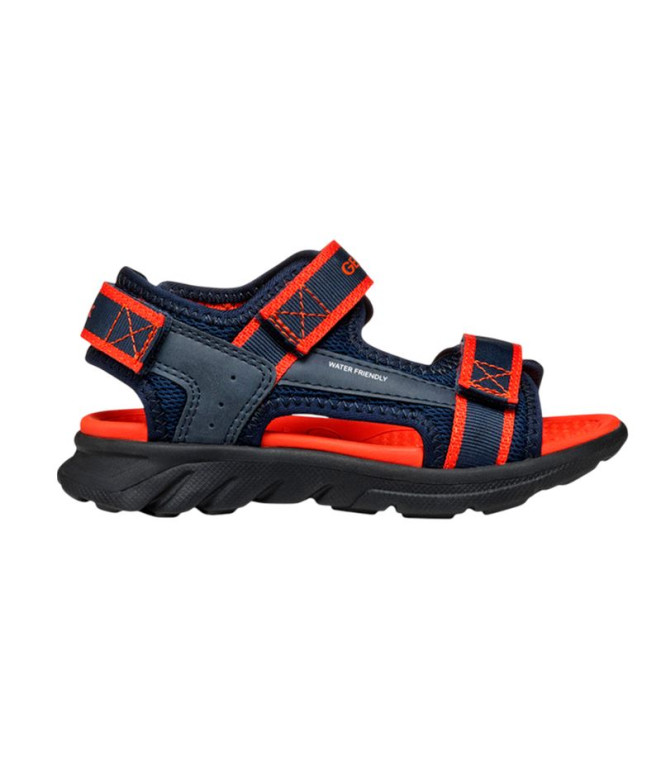Sandalias Geox Airadyum Infantil Azul Marino/Rojo