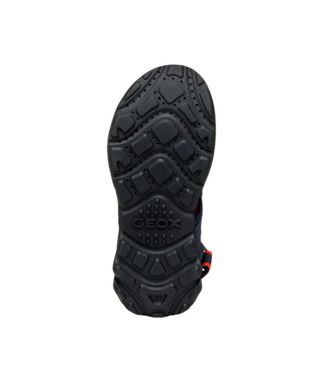Sandalias Geox Airadyum Infantil Azul Marino/Rojo